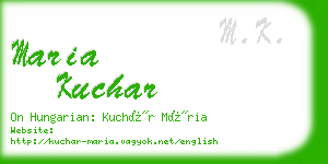 maria kuchar business card